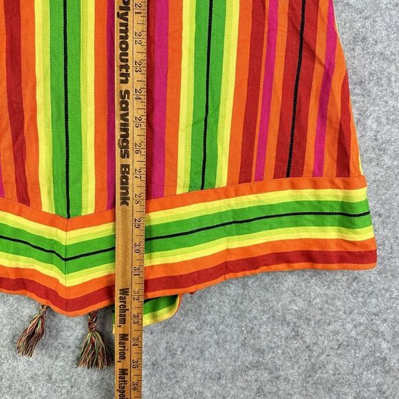 Roja Western Vest Jacket Womens M Vibrant Striped Serape Tassel Tie Southwestern - Picture 11 of 14